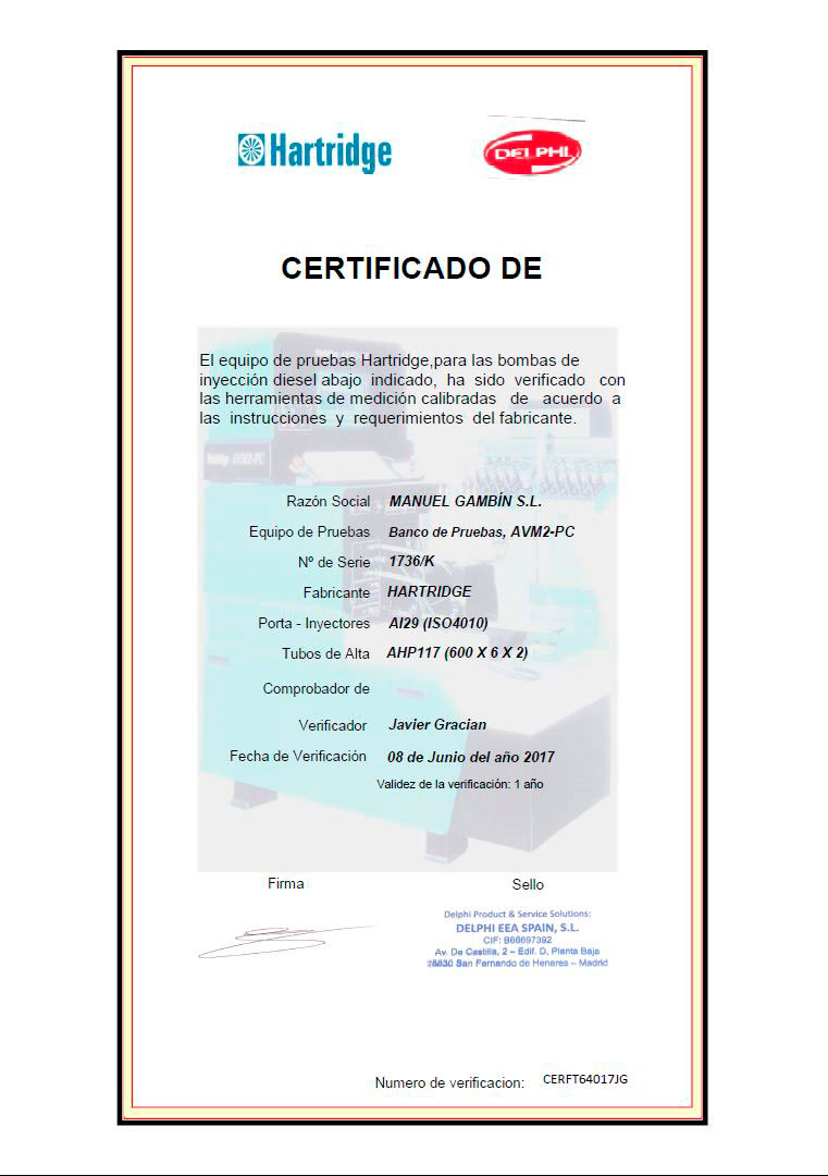 Certificado 1736/K