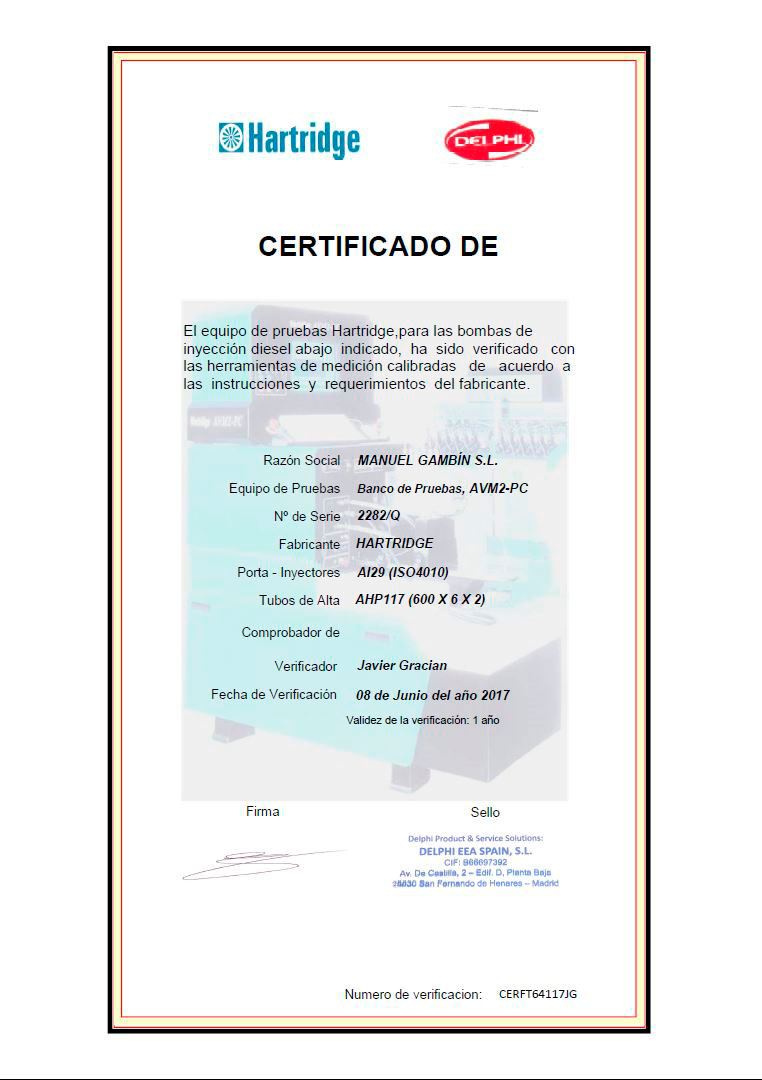 Certificado 2282/Q